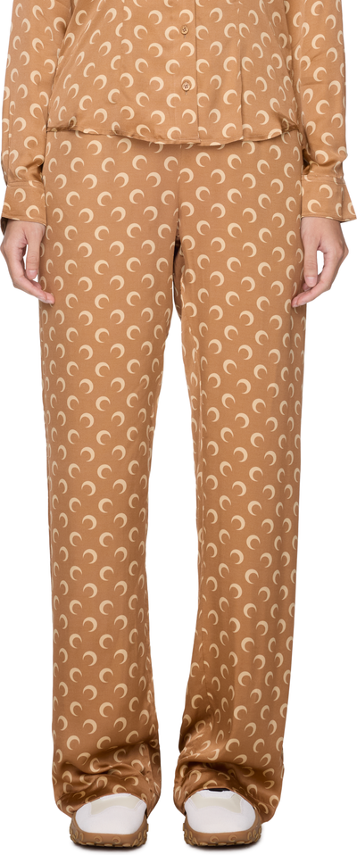 Marine Serre Moon Printed Flou Drawstring Trousers