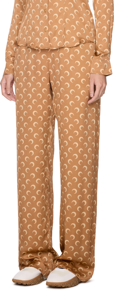 Marine Serre Moon Printed Flou Drawstring Trousers