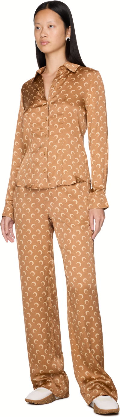 Marine Serre Moon Printed Flou Drawstring Trousers