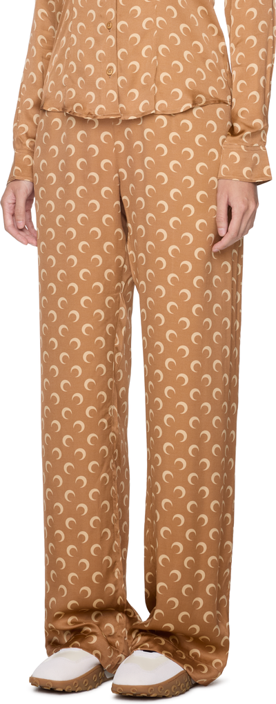Marine Serre Moon Printed Flou Drawstring Trousers
