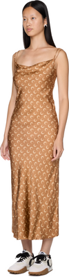Marine Serre Moon Printed Flou Long Slip Dress