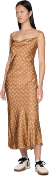Marine Serre Moon Printed Flou Long Slip Dress