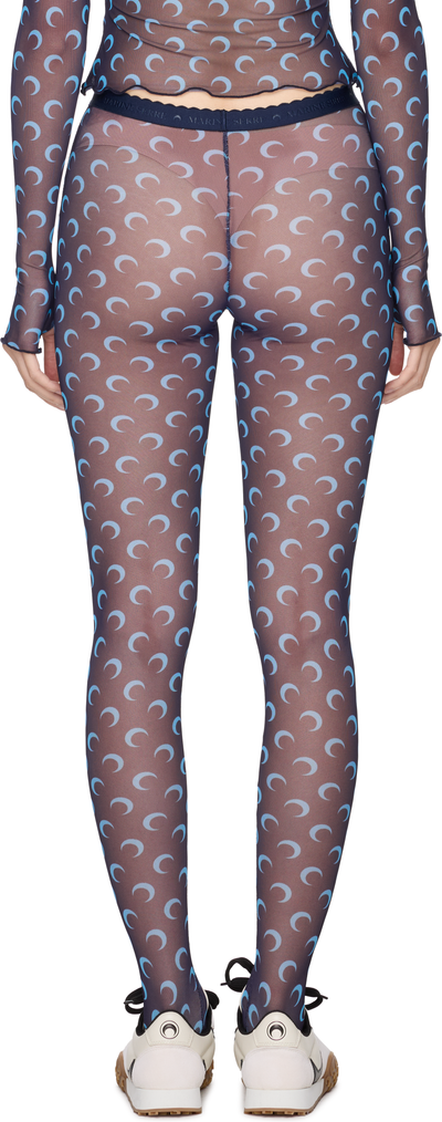 Marine Serre Moon Printed Mesh Tights