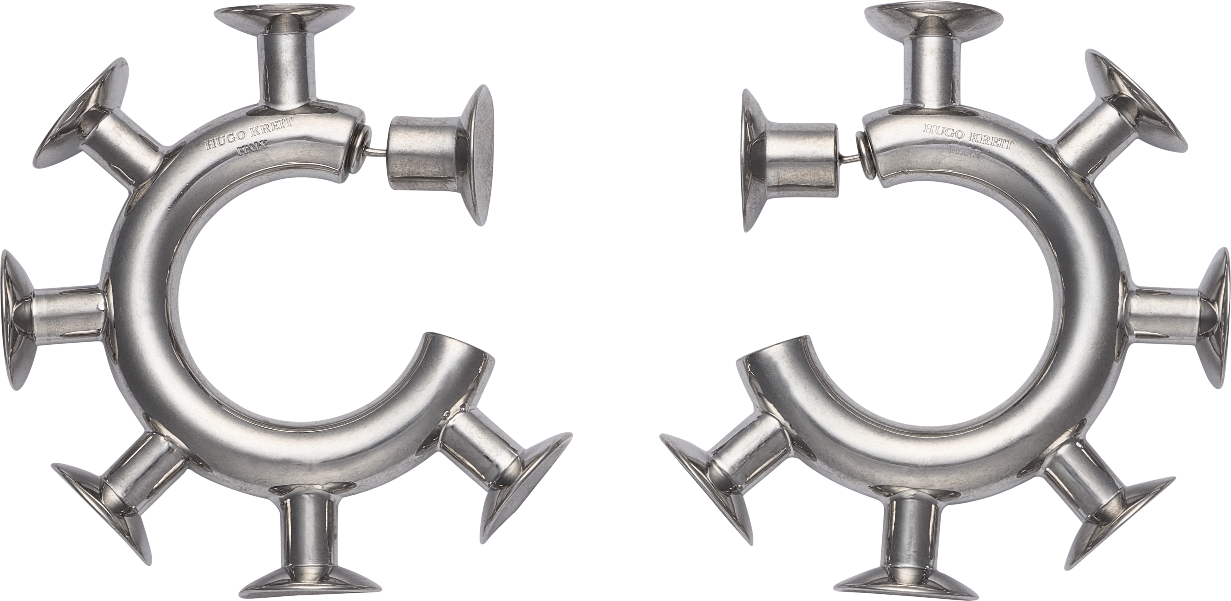 Hugo Kreit Stud Hoop Earrings