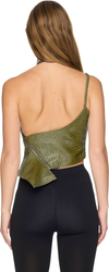 GmbH Raya Asymmetric Faux-Leather Zip Top
