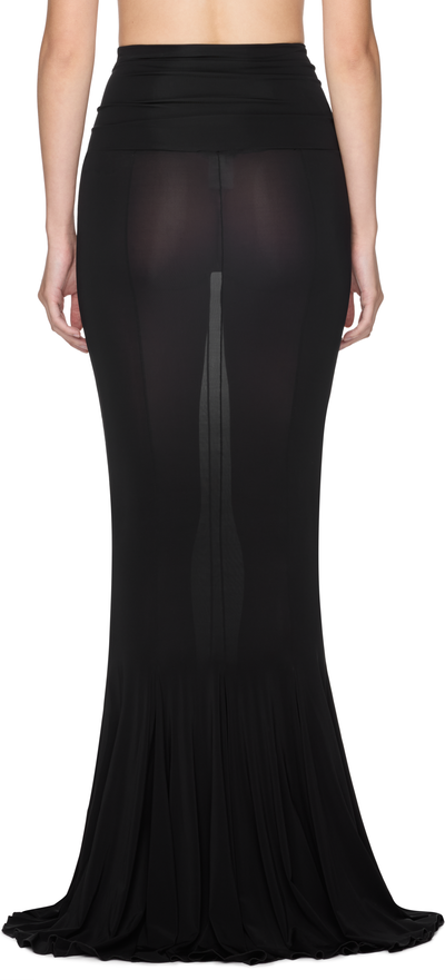 Nensi Dojaka V-Waist Flared Jersey Maxi Skirt