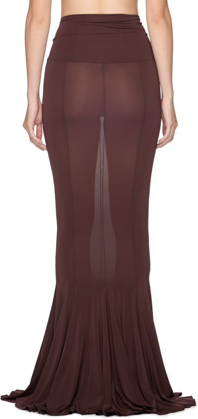 Nensi Dojaka V-Waist Flared Jersey Maxi Skirt