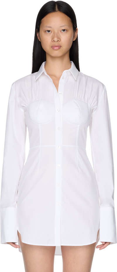 Nensi Dojaka Cup-Detailed Hybrid Cotton Shirt