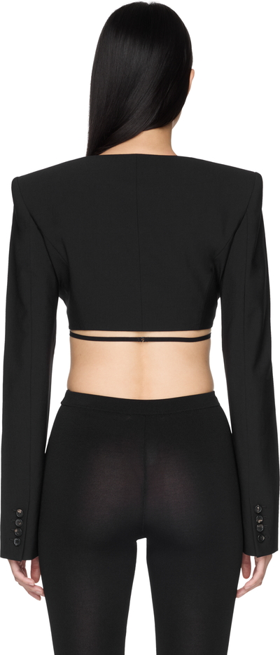 Nensi Dojaka Wide Shoulder Cropped Blazer