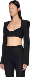 Nensi Dojaka Wide Shoulder Cropped Blazer