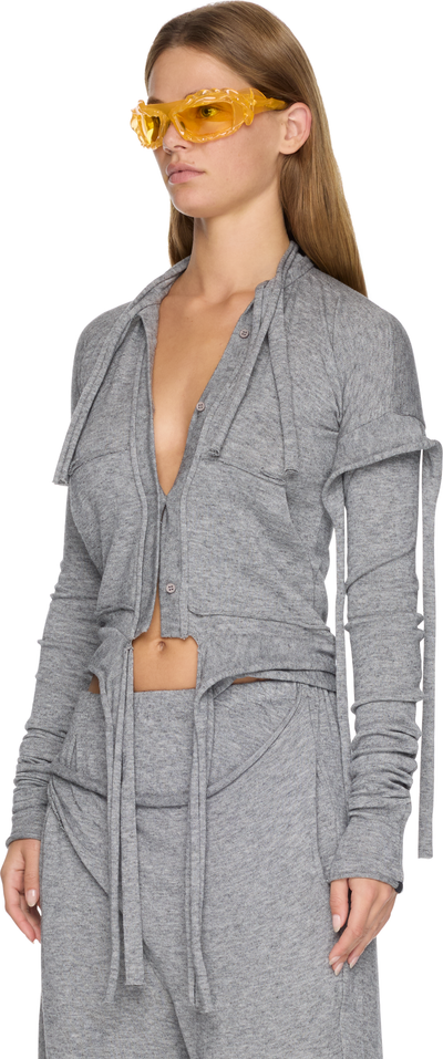 Ottolinger Strappy Knit Cardigan Sweater