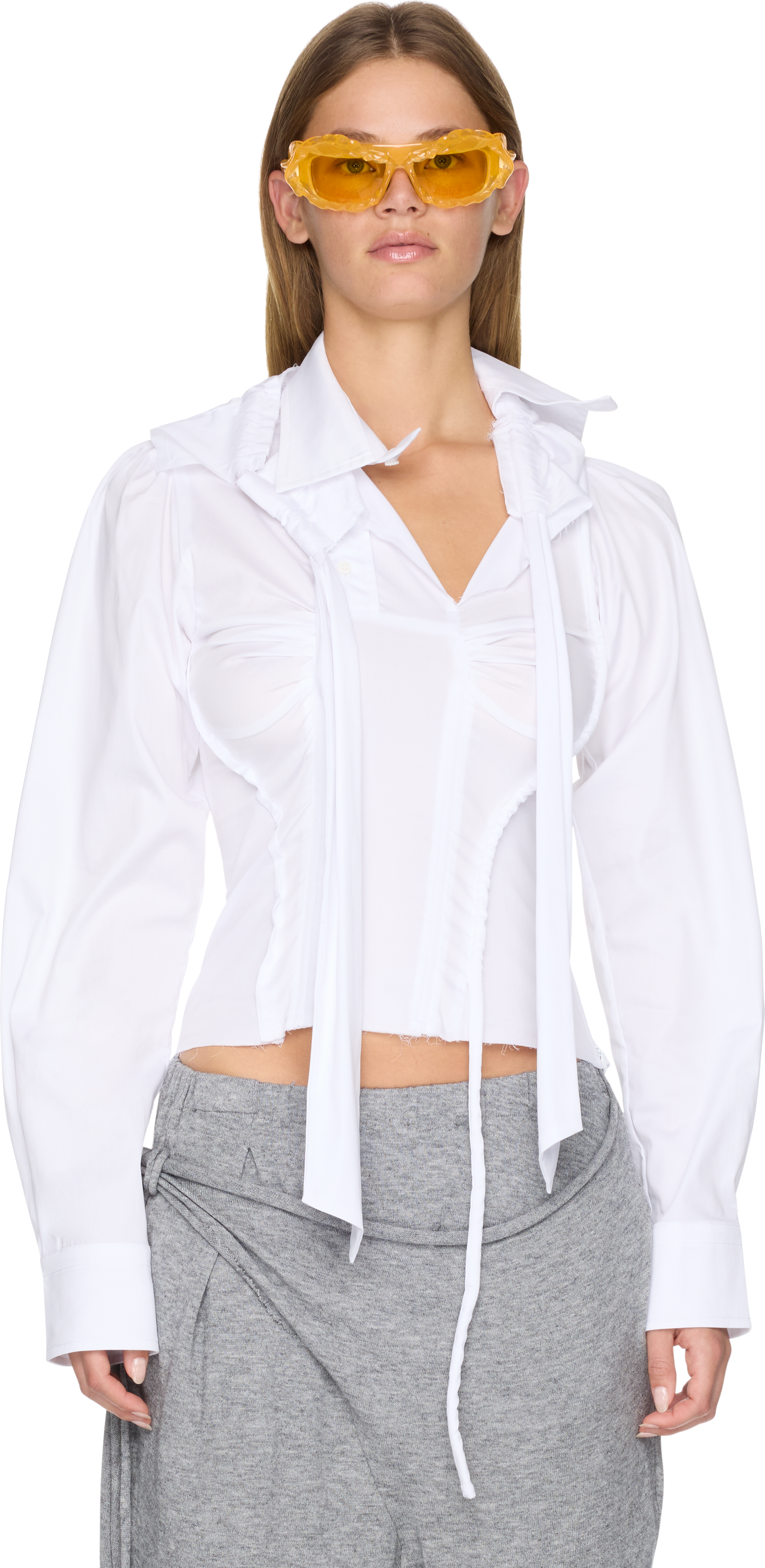 Ottolinger Deconstructed Lavallière Blouse Top