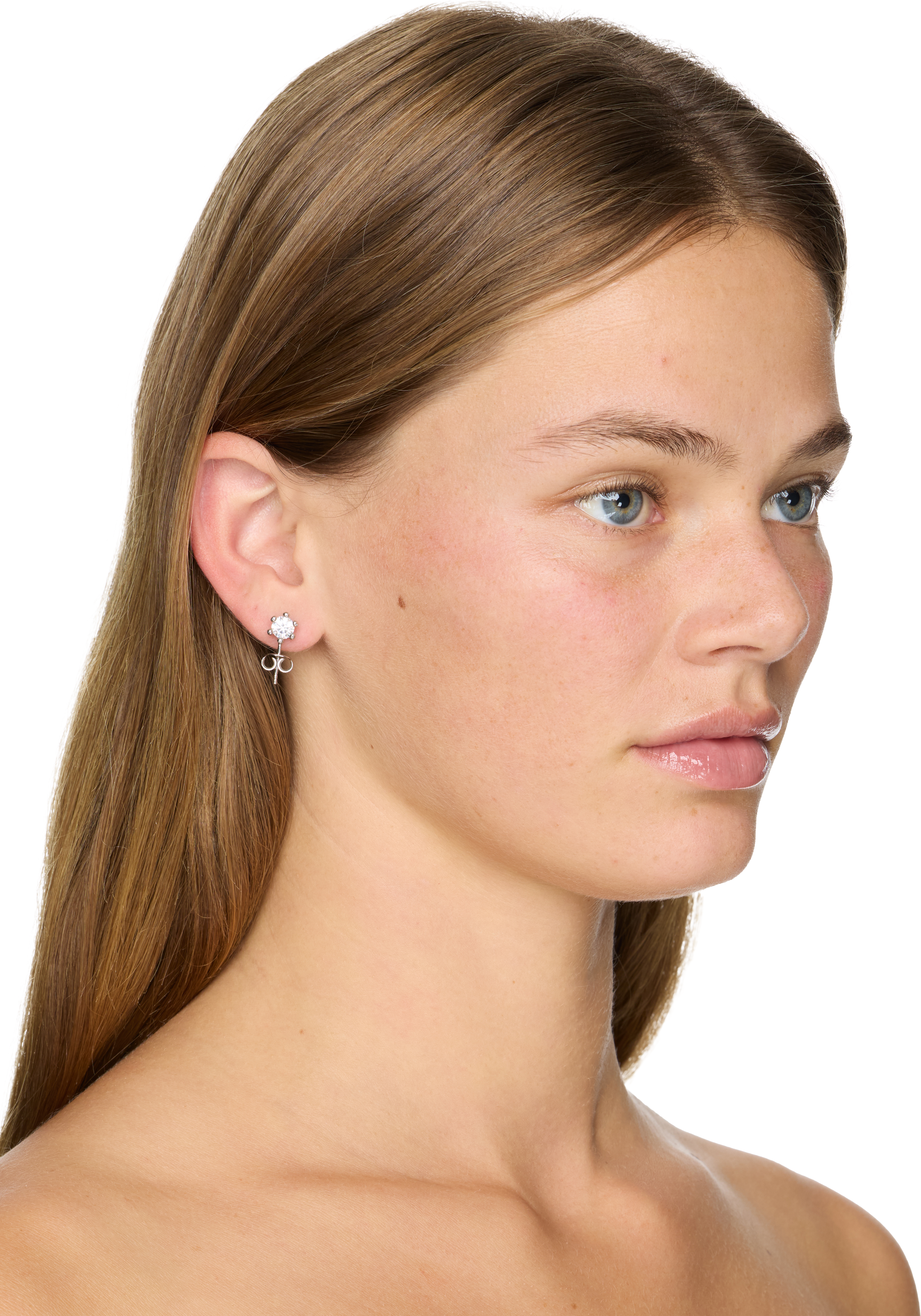 D'heygere Double Solitaire Stud Earrings