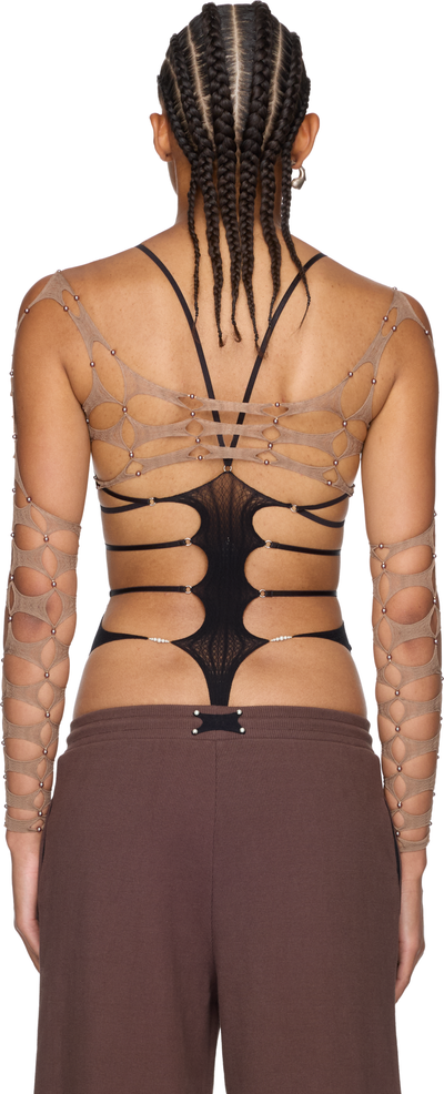 RUIbuilt Argyle Long Sleeve Crop Top