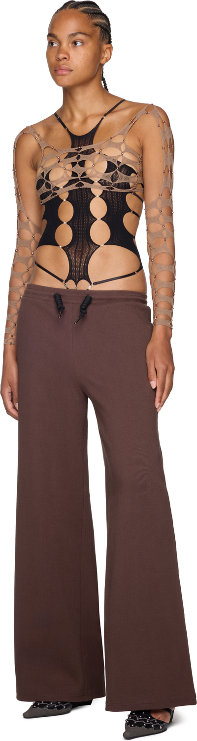 RUIbuilt Argyle Long Sleeve Crop Top