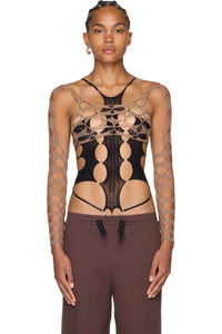 Picture of Argyle Long Sleeve Crop Top