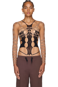 Picture of Argyle Long Sleeve Crop Top