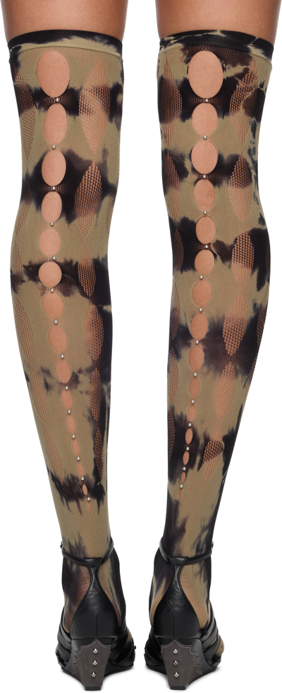 RUIbuilt Tie-Dye Thigh-High Socks