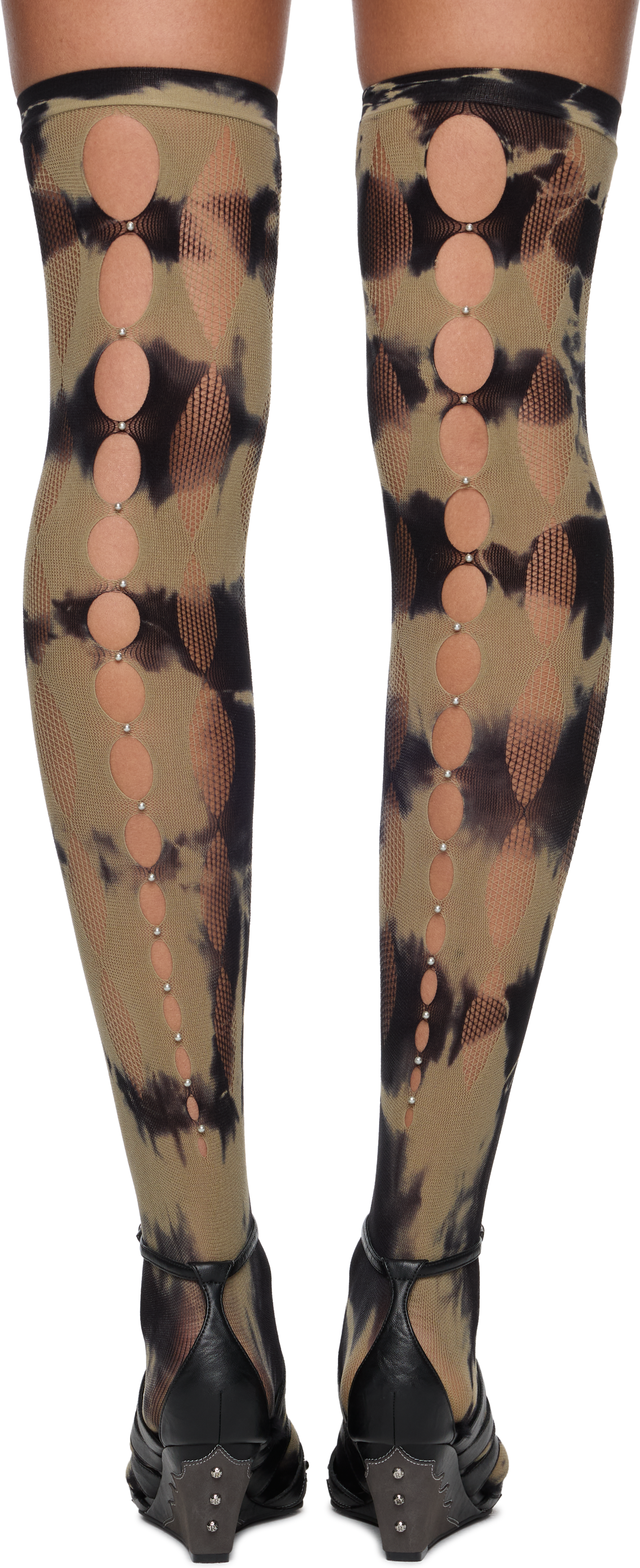 Rui Tie-Dye Thigh-High Socks