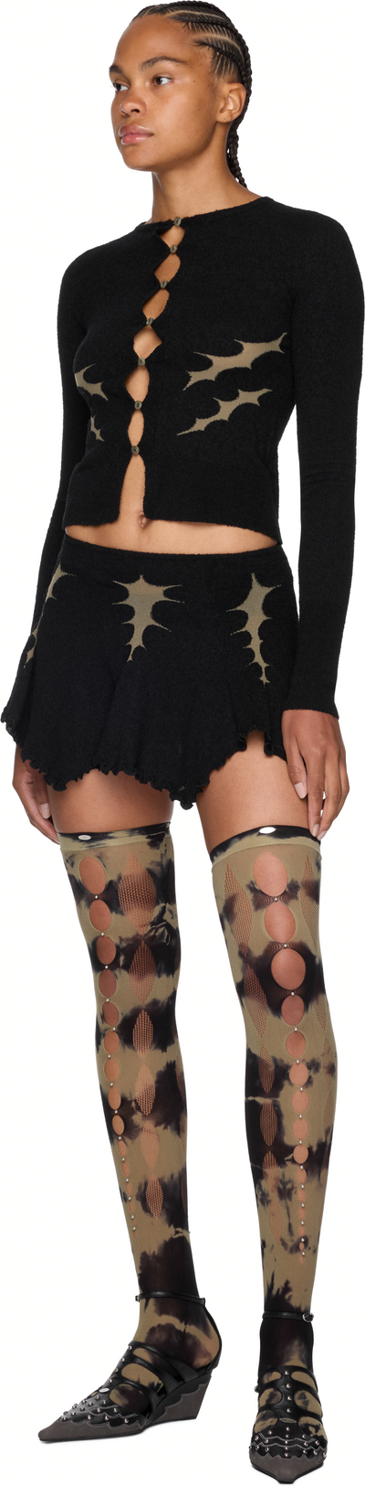 Rui Tie-Dye Thigh-High Socks