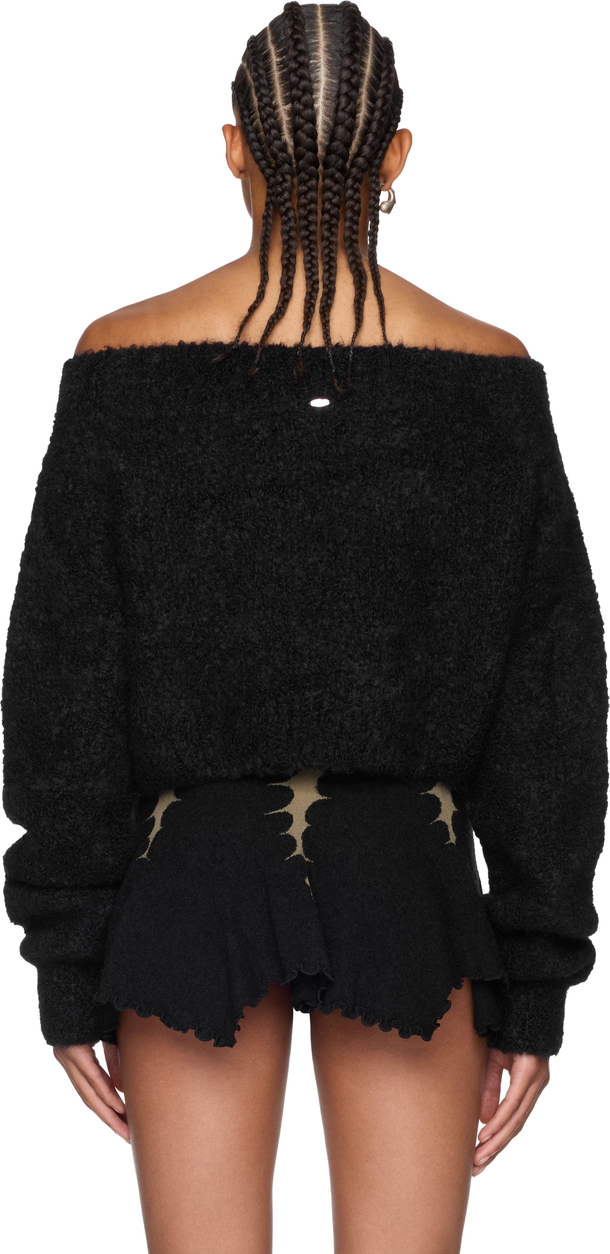 Rui Furry Off Shoulder Sweater Top