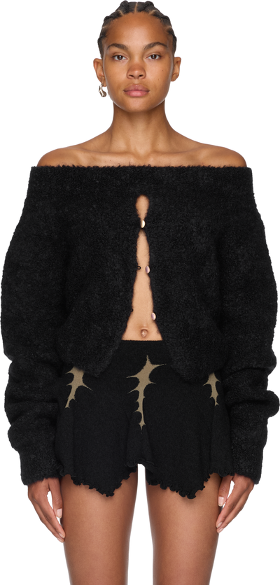 Rui Furry Off Shoulder Sweater Top