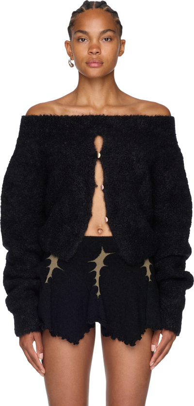 Rui Furry Off Shoulder Sweater Top