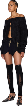 RUIbuilt Furry Off Shoulder Sweater Top