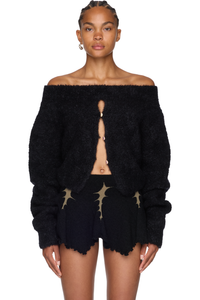 Picture of Furry Off Shoulder Sweater Top