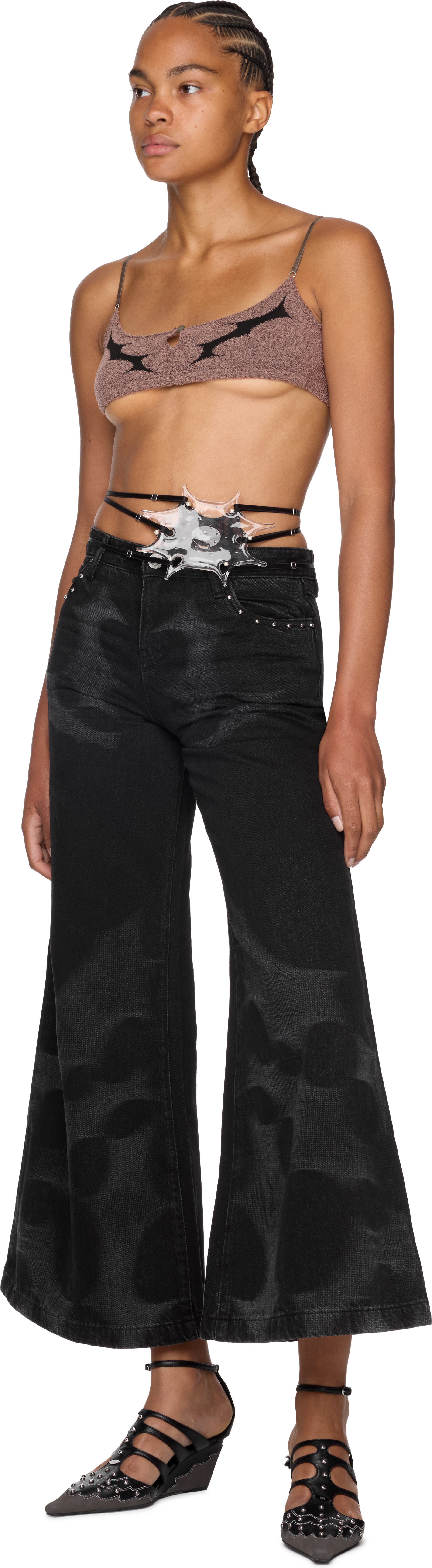 Rui Thorn Intarsia Crop Top