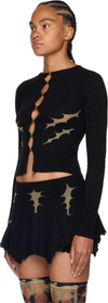 RUIbuilt Thorn Intarsia Cardigan Top