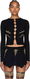 RUIbuilt Thorn Intarsia Cardigan Top