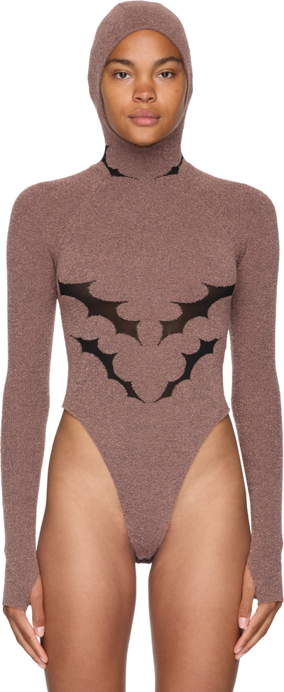 RUIbuilt Thorn Intarsia Hooded Bodysuit