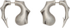 RUIbuilt Silver Curved Fishhook Earrings