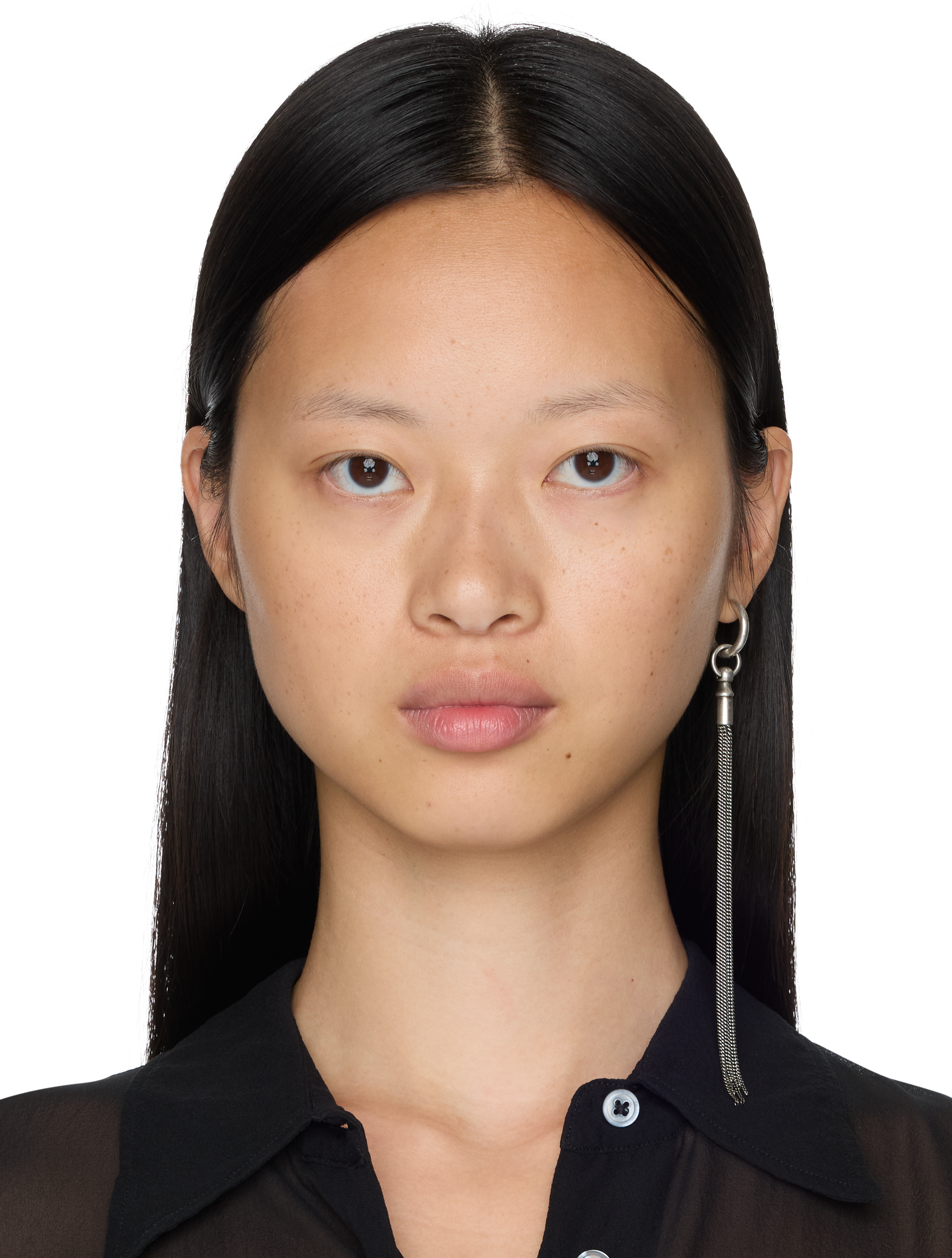 Ann Demeulemeester Rauna Chain Tassel Earrings