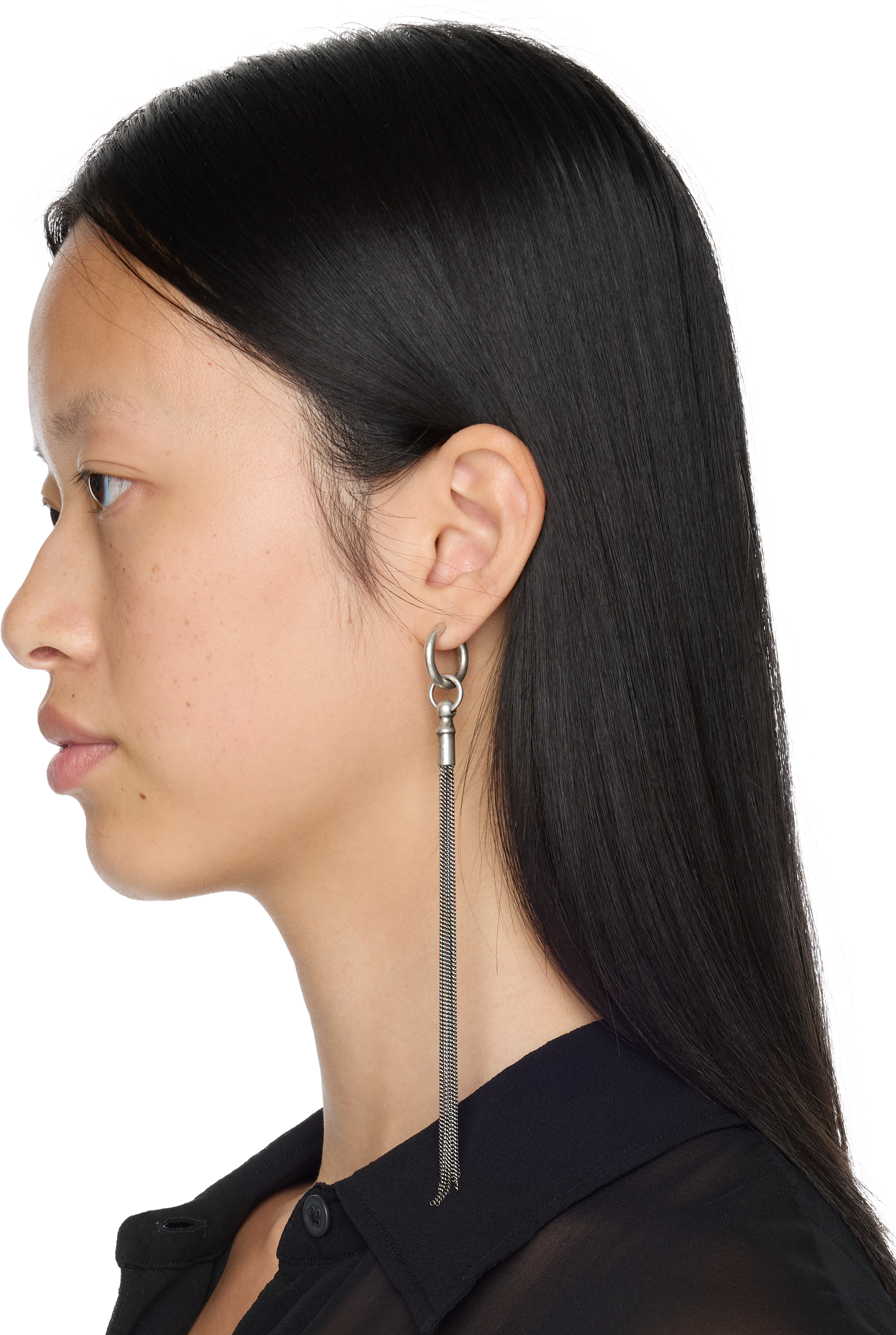 Ann Demeulemeester Rauna Chain Tassel Earrings
