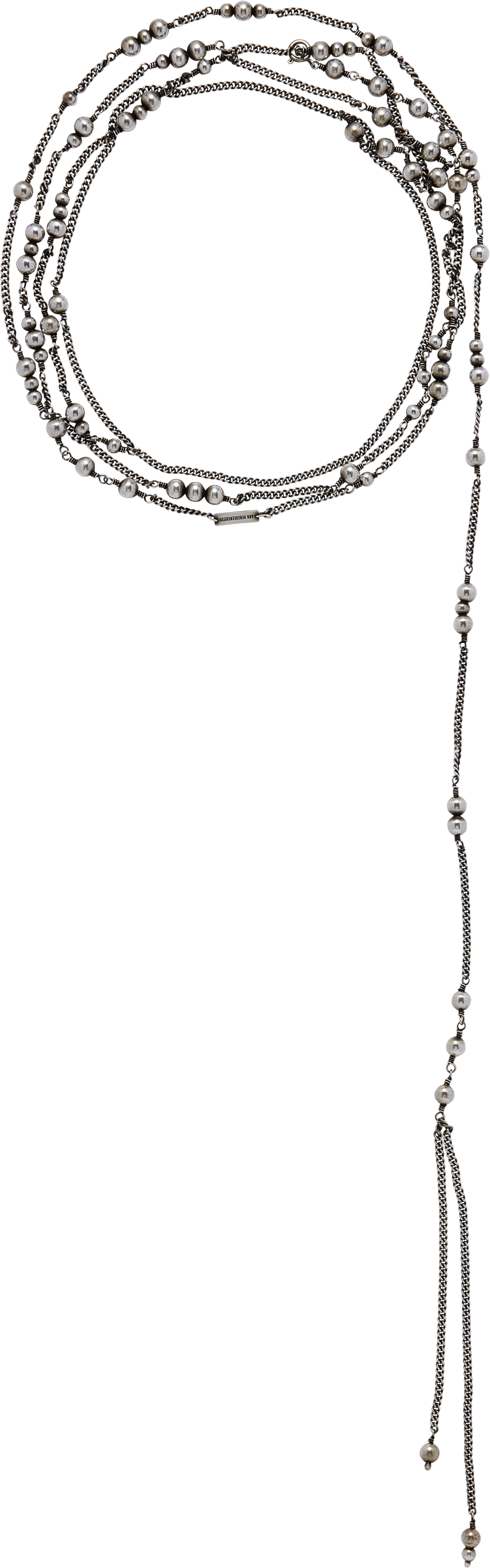 Ann Demeulemeester Fria Silver Long Chain Necklace