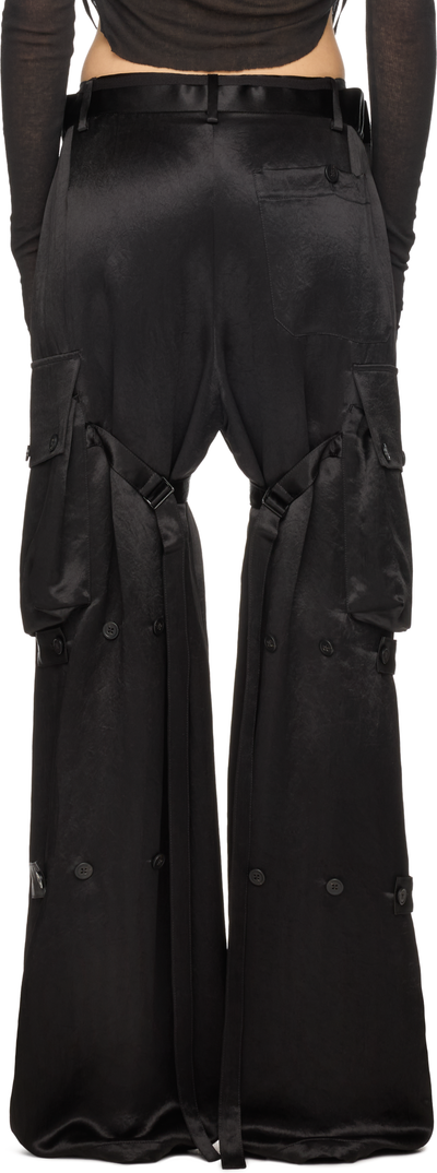 Ann Demeulemeester Lare Satin Cargo Pants