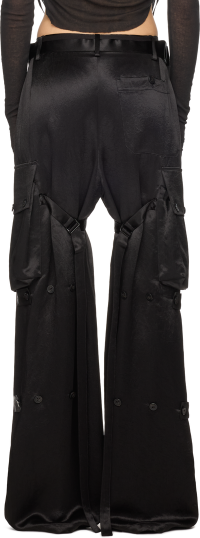 Ann Demeulemeester Lare Satin Cargo Pants