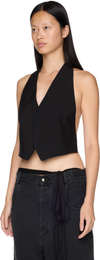 Ann Demeulemeester Monika Micro Open Back Waistcoat Top