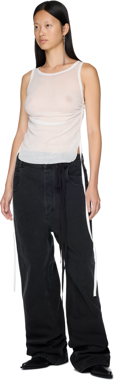 Ann Demeulemeester Mara Wrinkled Cropped Tank Top