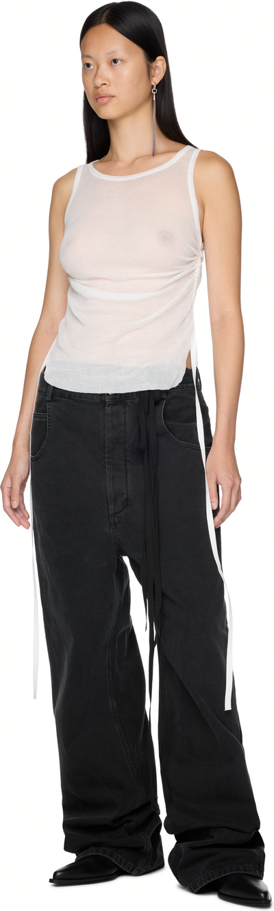 Ann Demeulemeester Mara Wrinkled Cropped Tank Top