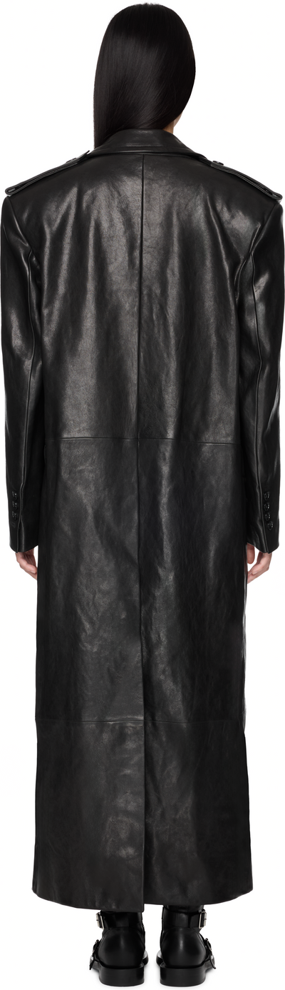 Ann Demeulemeester Bianca Tailored Leather Coat