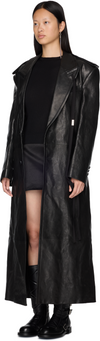 Ann Demeulemeester Bianca Tailored Leather Coat