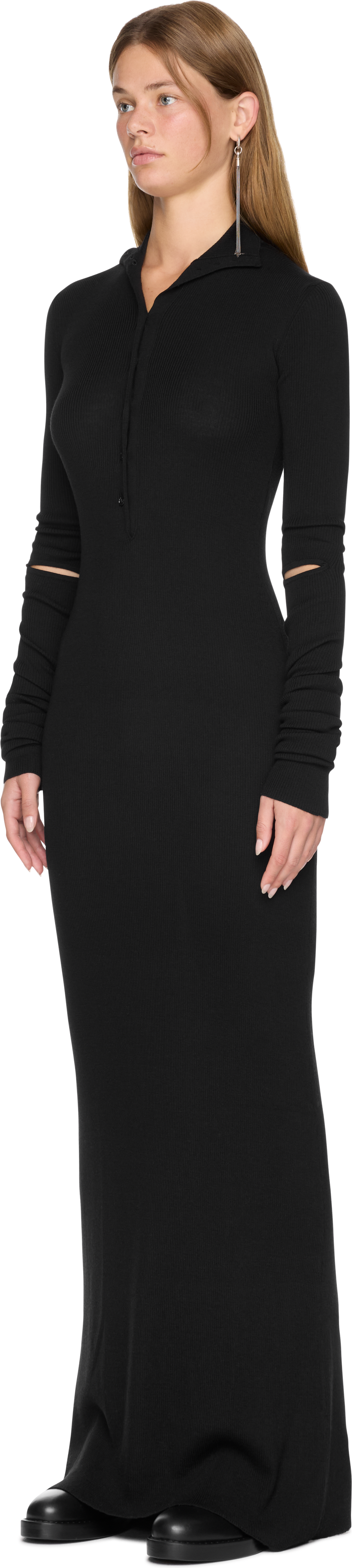 Ann Demeulemeester Hanzel Long Serafino Rib Dress