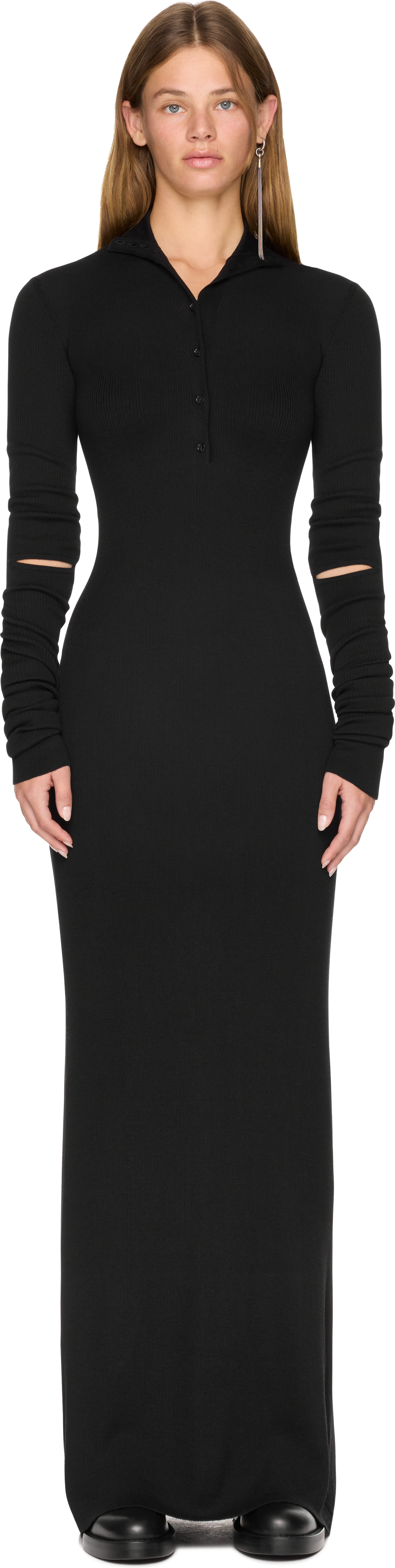 Ann Demeulemeester Hanzel Long Serafino Rib Dress