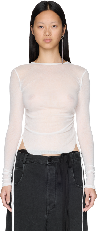 Ann Demeulemeester Oke Long Sleeve Cropped Top