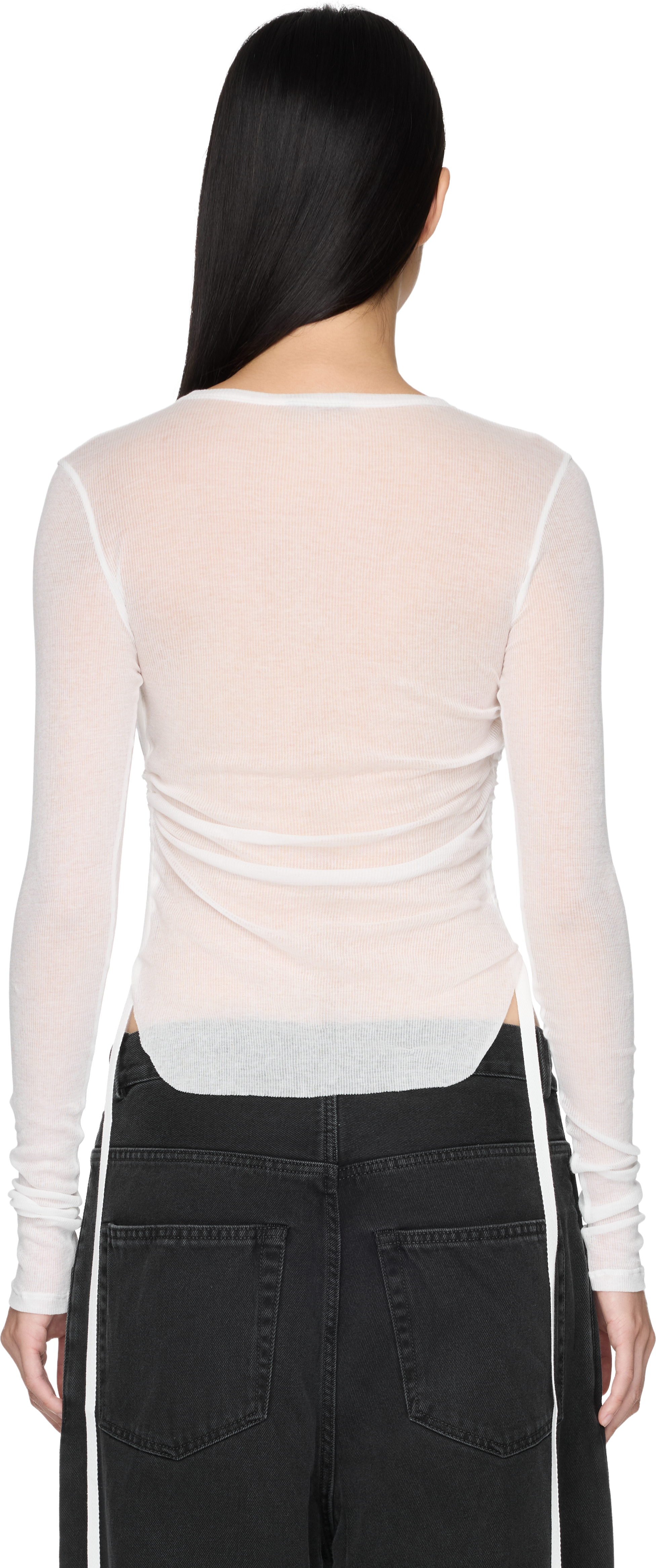 Ann Demeulemeester Oke Long Sleeve Cropped Top