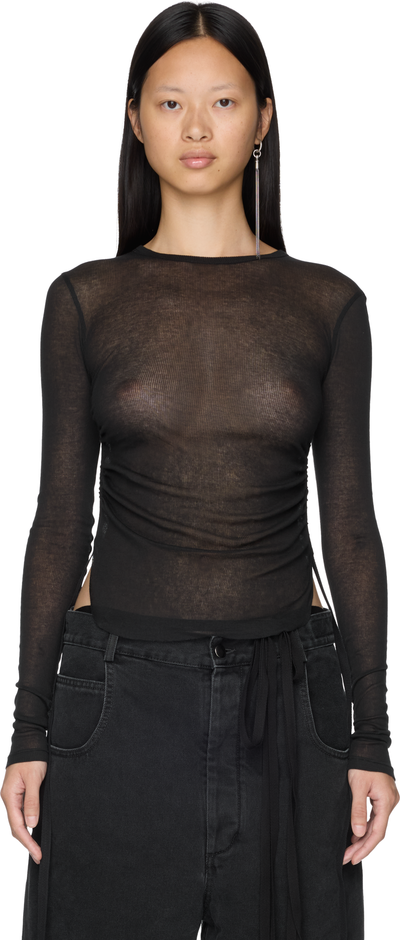 Ann Demeulemeester Oke Long Sleeve Cropped Top