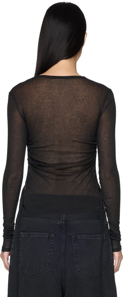Ann Demeulemeester Oke Long Sleeve Cropped Top